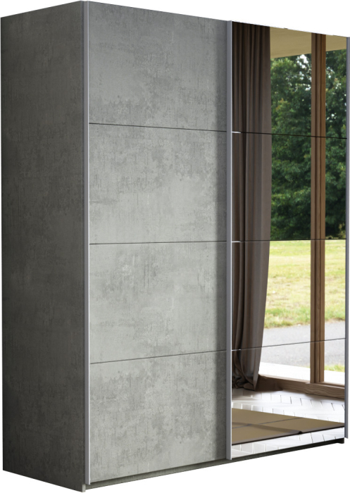 Шкафы-купе 2-х дверные, Шкаф-купе Эста ДСП+Зеркало 160х66х240