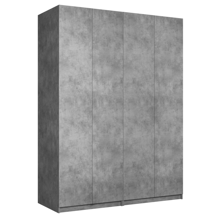 Шкафы распашные, Шкаф складной Е1 Локер ("Гармошка" с системой Push to Move/Правый)162х52.5х220 см, с модулем