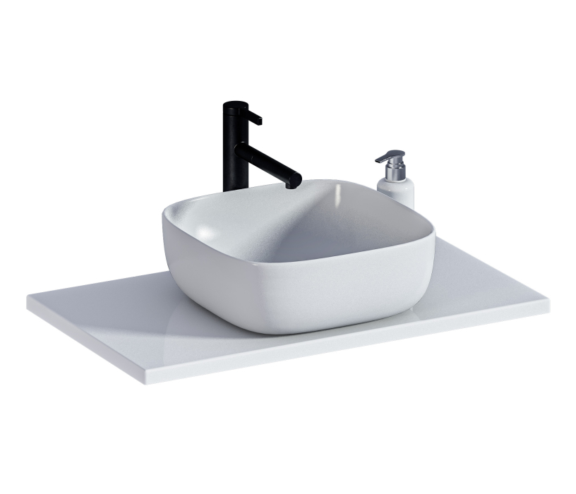 Аксессуары для ванной, Столешница Люкс СБ-3167 Белый глянец